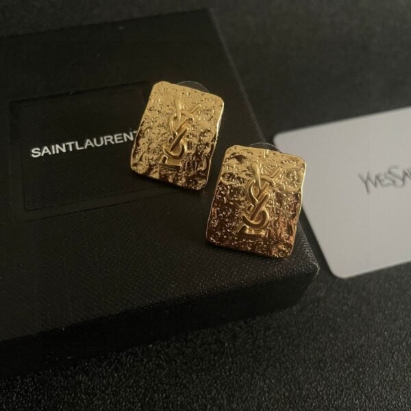 Saint Laurent classic letter stud earrings