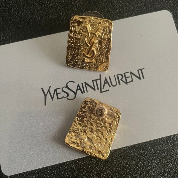 Saint Laurent classic letter stud earrings