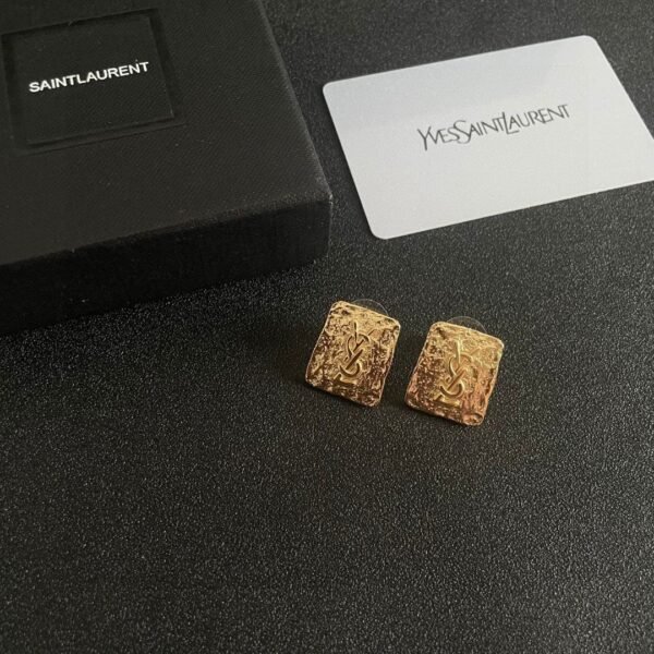 Saint Laurent classic letter stud earrings
