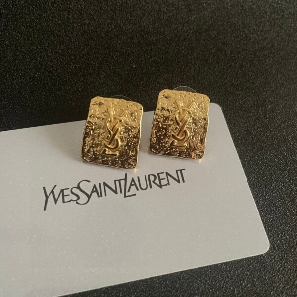 Saint Laurent classic letter stud earrings