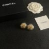 Chanel classic double C stud earrings