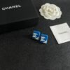 Chanel diamond-shaped double C stud earrings
