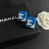 Chanel diamond-shaped double C stud earrings