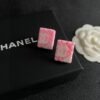 Chanel diamond-shaped double C stud earrings
