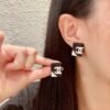 Chanel diamond-shaped double C stud earrings