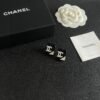 Chanel diamond-shaped double C stud earrings