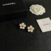 Chanel Camellia double C stud earrings