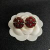 Chanel round double C stud earrings