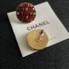 Chanel round double C stud earrings