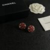Chanel round double C stud earrings