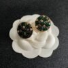 Chanel round double C stud earrings