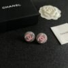 Chanel round double C stud earrings