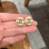 Chanel classic double c stud earrings