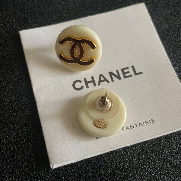 Chanel classic double c stud earrings