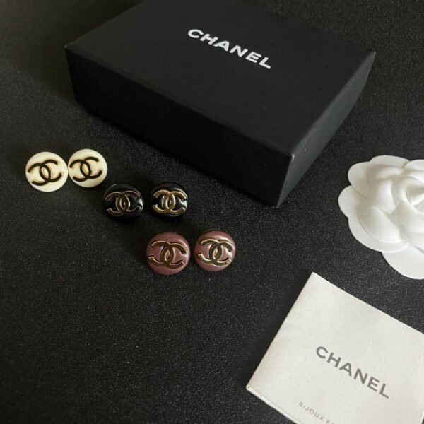 Chanel classic double c stud earrings