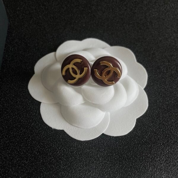 Chanel classic double c stud earrings