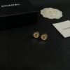 Chanel round double C stud earrings