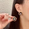 Chanel classic double C stud earrings