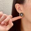 Chanel classic double C stud earrings