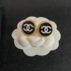 Chanel classic double C stud earrings