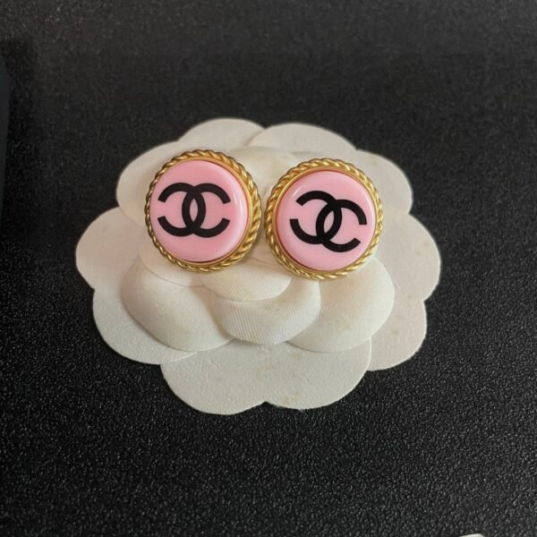 Chanel classic double C stud earrings