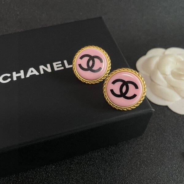 Chanel classic double C stud earrings