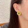 Chanel classic double C stud earrings