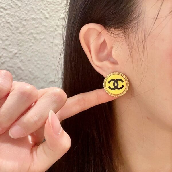 Chanel classic double C stud earrings