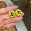 Chanel classic double C stud earrings
