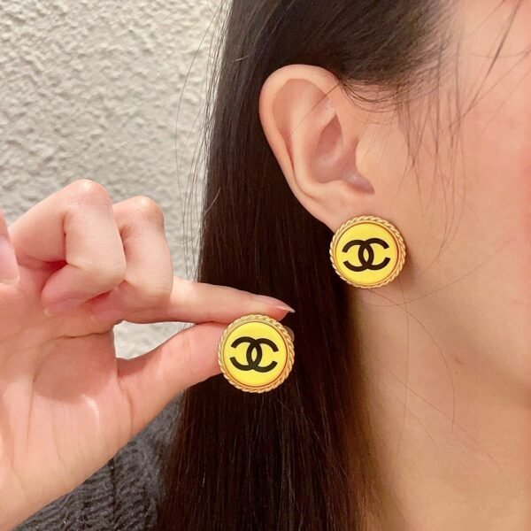 Chanel classic double C stud earrings
