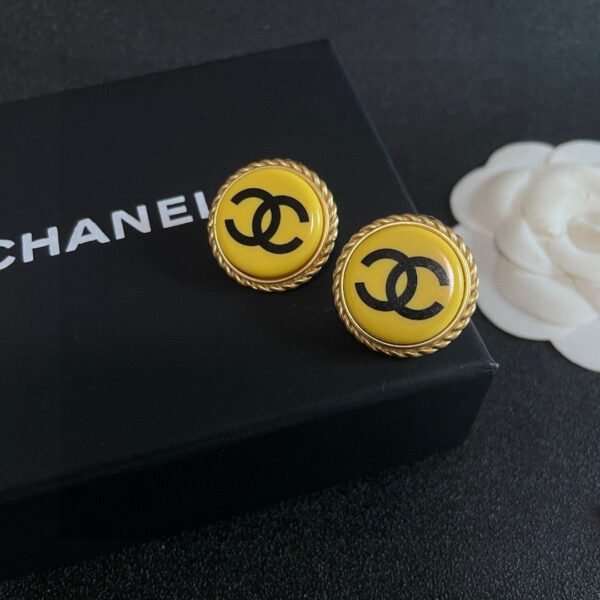 Chanel classic double C stud earrings
