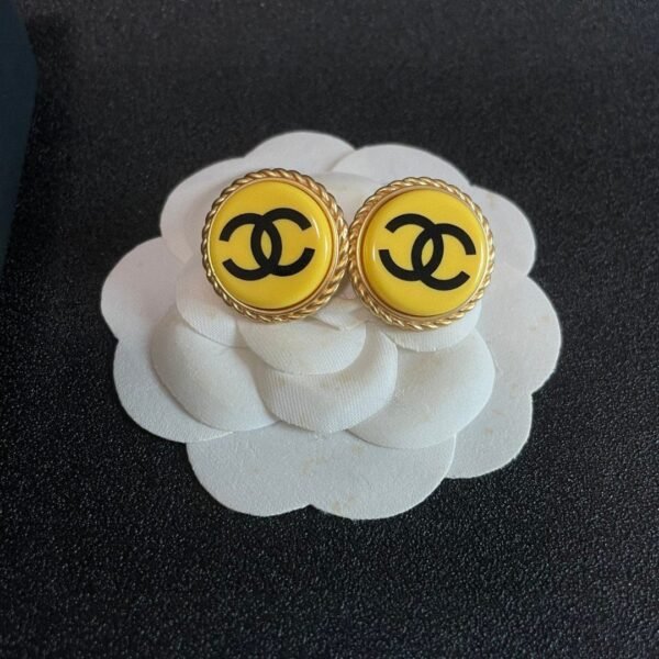 Chanel classic double C stud earrings