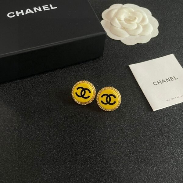 Chanel classic double C stud earrings
