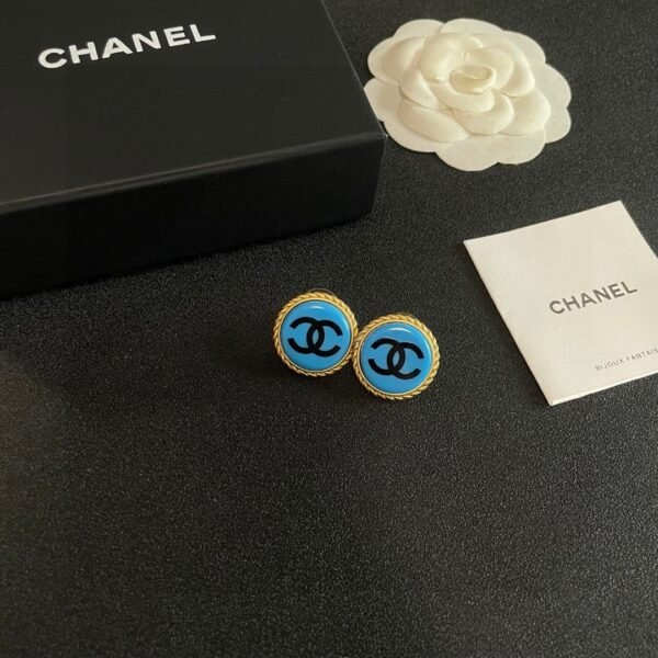 Chanel classic double C stud earrings