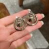 Chanel double C stud earrings