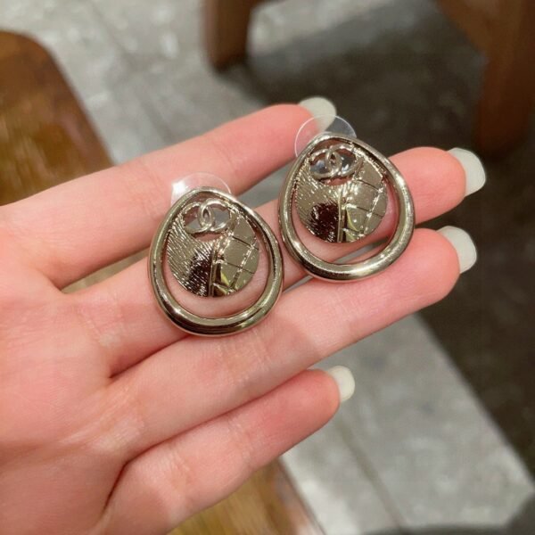 Chanel double C stud earrings