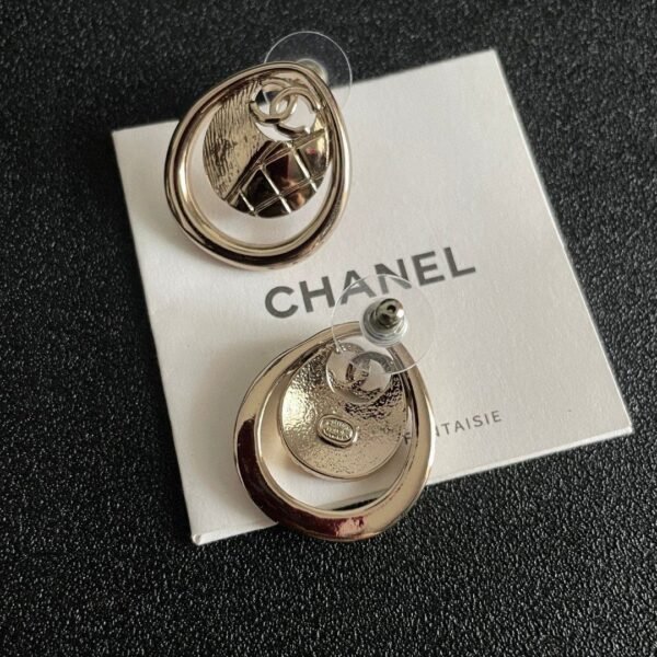 Chanel double C stud earrings
