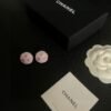 Chanel round double C stud earrings