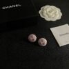Chanel round double C stud earrings