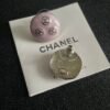 Chanel round double C stud earrings
