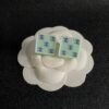 Chanel square double C stud earrings