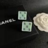 Chanel square double C stud earrings