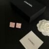Chanel square double C stud earrings