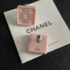 Chanel square double C stud earrings
