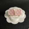 Chanel square double C stud earrings