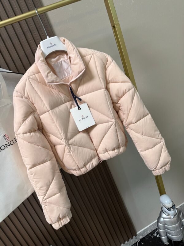 Moncler Quilted cropped down jacket Made of fine and soft nylon fabric