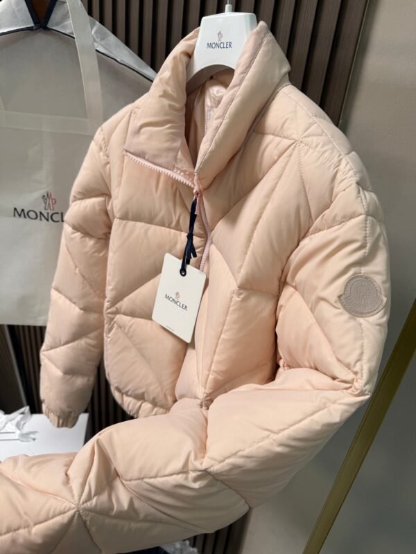 Moncler Quilted cropped down jacket Made of fine and soft nylon fabric