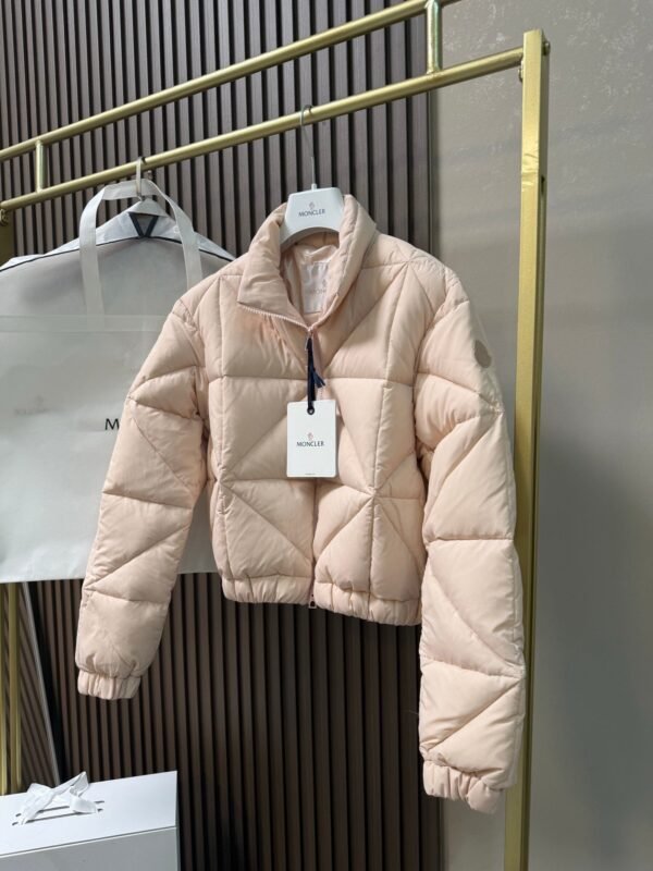 Moncler Quilted cropped down jacket Made of fine and soft nylon fabric