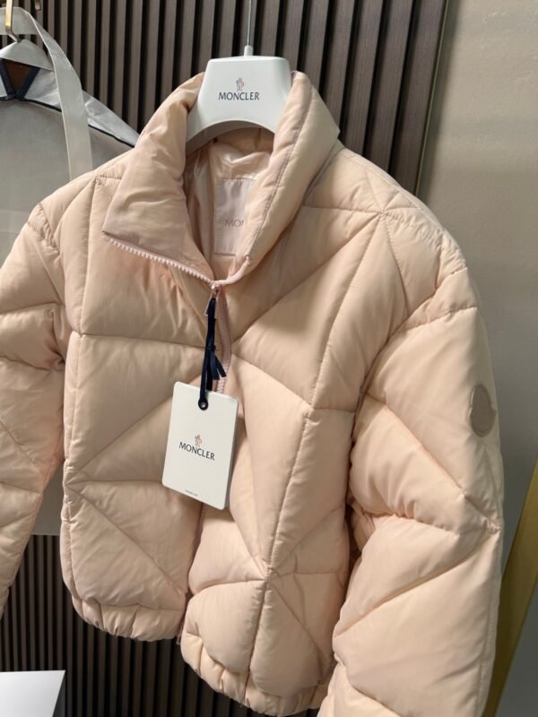 Moncler Quilted cropped down jacket Made of fine and soft nylon fabric