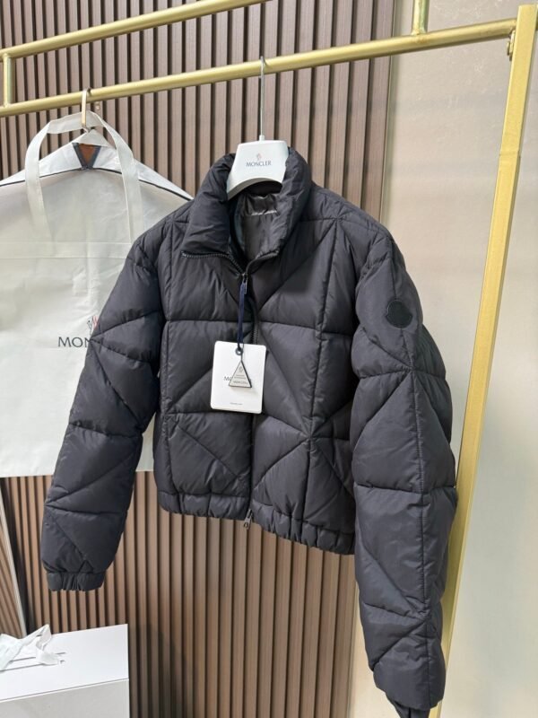 Moncler Quilted cropped down jacket Made of fine and soft nylon fabric